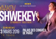 Yaakov Shwekey sera en concert le 3 mars 2019 à Paris !