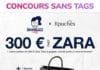 CONCOURS : 300 € chez ZARA à gagner !